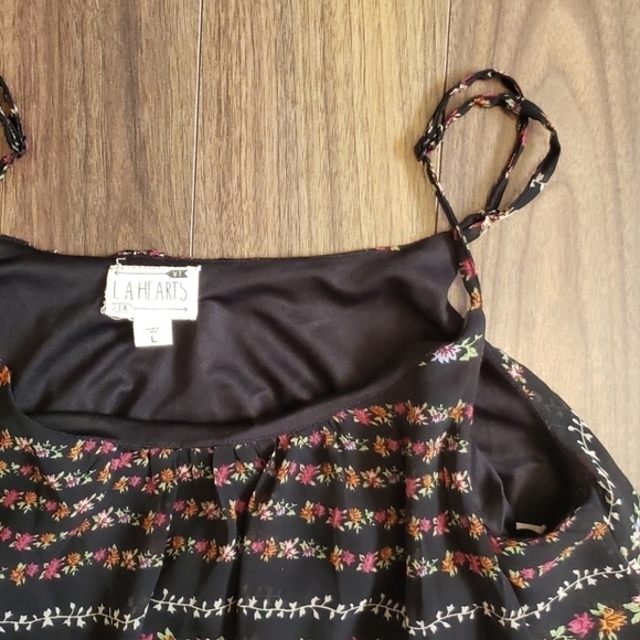 𝅺LA Hearts PacSun Sheer Crop Top Large - Picture 2 of 6